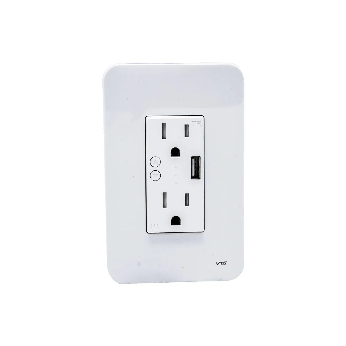 Tomacorriente VTA de 2 salidas con puerto USB