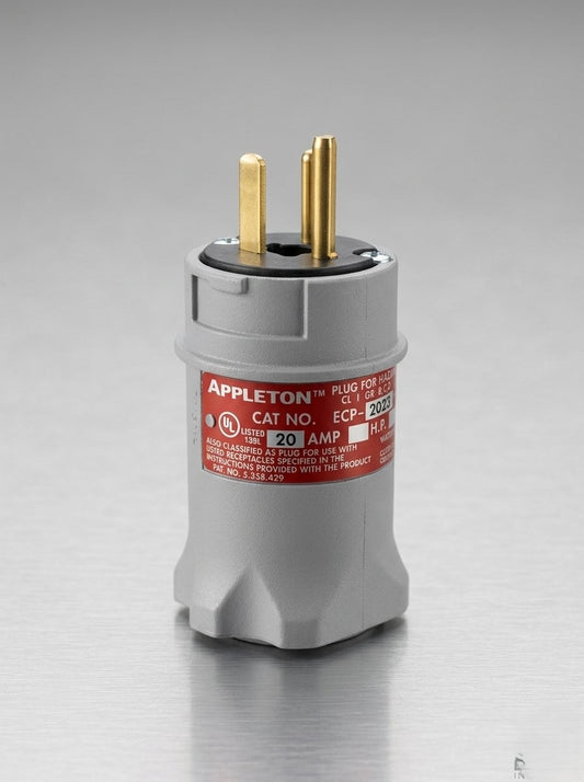 ENCHUFE ELÉCTRICO U-LINE APPLETON DE 20A 125V PARA ÁREAS CLASIFICADAS (ECP2023)