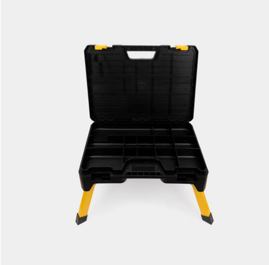 Escalera plegable de un paso con caja de almacenamiento