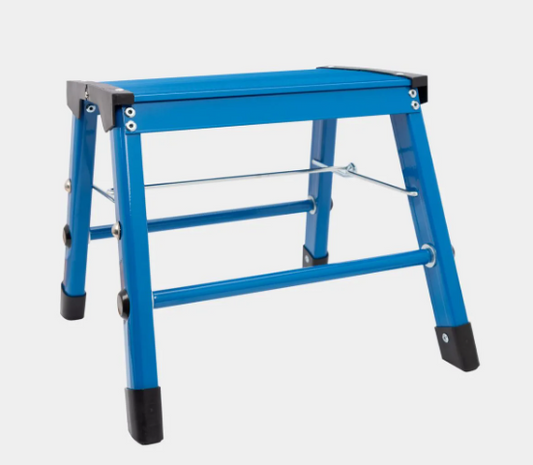 Escalera en aluminio de un paso, azul